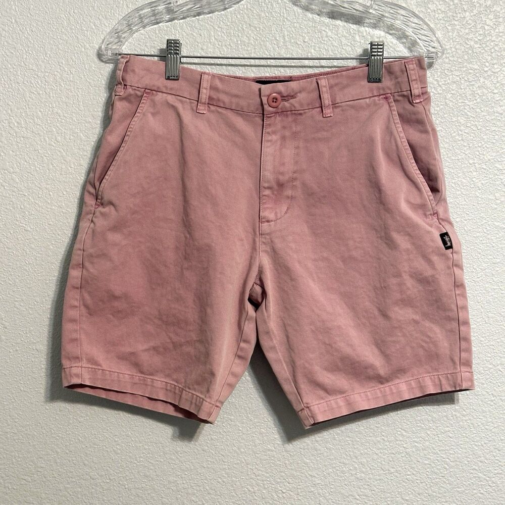 Stussy Brushed Beach Shorts Chinos Mens Size 28 Pink Purple Mauve 100% Cotton